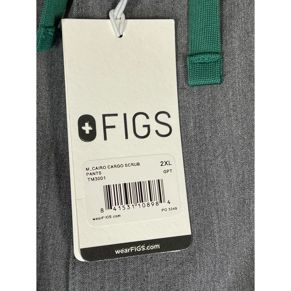 Figs Cairo Cargo Scrub Pants Mens 2XL Gray Technical Collection Work Stretch NEW